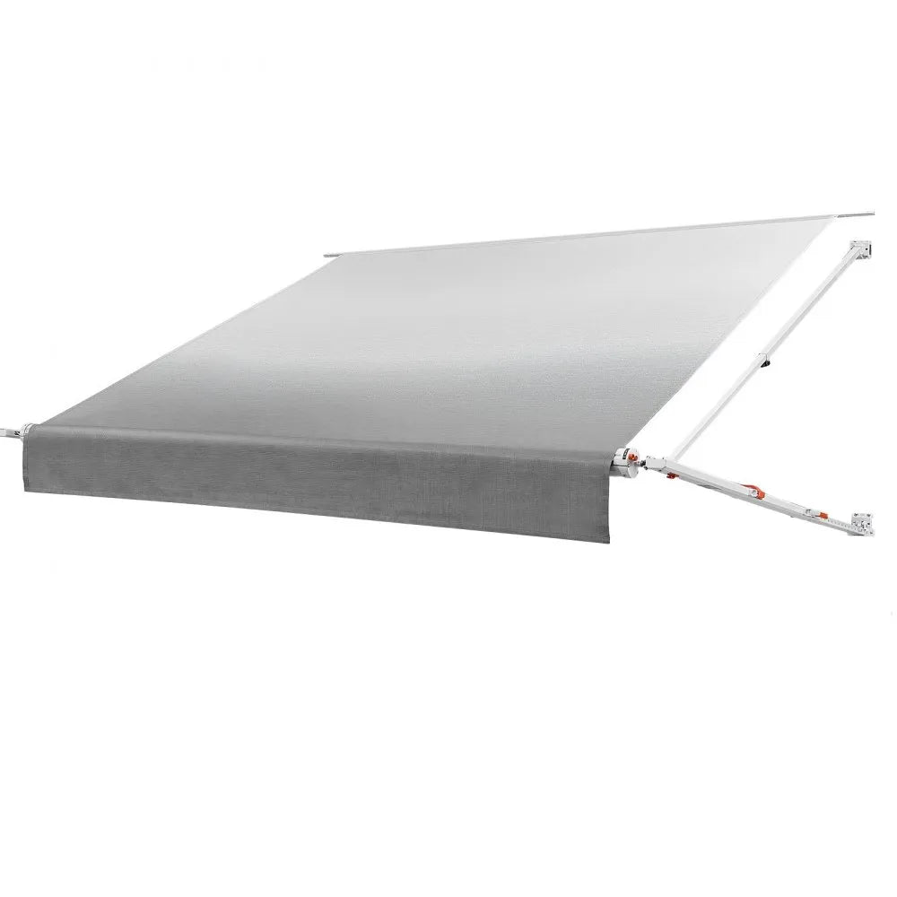 VEVOR Manual RV Awning Complete Kit, 10.12FT Retractable RV Awning with Aluminum Alloy Frame & Waterproof PVC Fabric, Outdoor Camping Trailer Awnings Fit Most RVs (10FT Type, Gradient Gray)