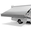 VEVOR Manual RV Awning Complete Kit, 10.12FT Retractable RV Awning with Aluminum Alloy Frame & Waterproof PVC Fabric, Outdoor Camping Trailer Awnings Fit Most RVs (10FT Type, Gradient Gray)