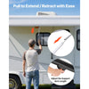 VEVOR Manual RV Awning Complete Kit, 20.12FT Retractable RV Awning with Aluminum Alloy Frame & Waterproof PVC Fabric, Outdoor Camping Trailer Awnings Fit Most RVs (20FT Type, Gradient Black)