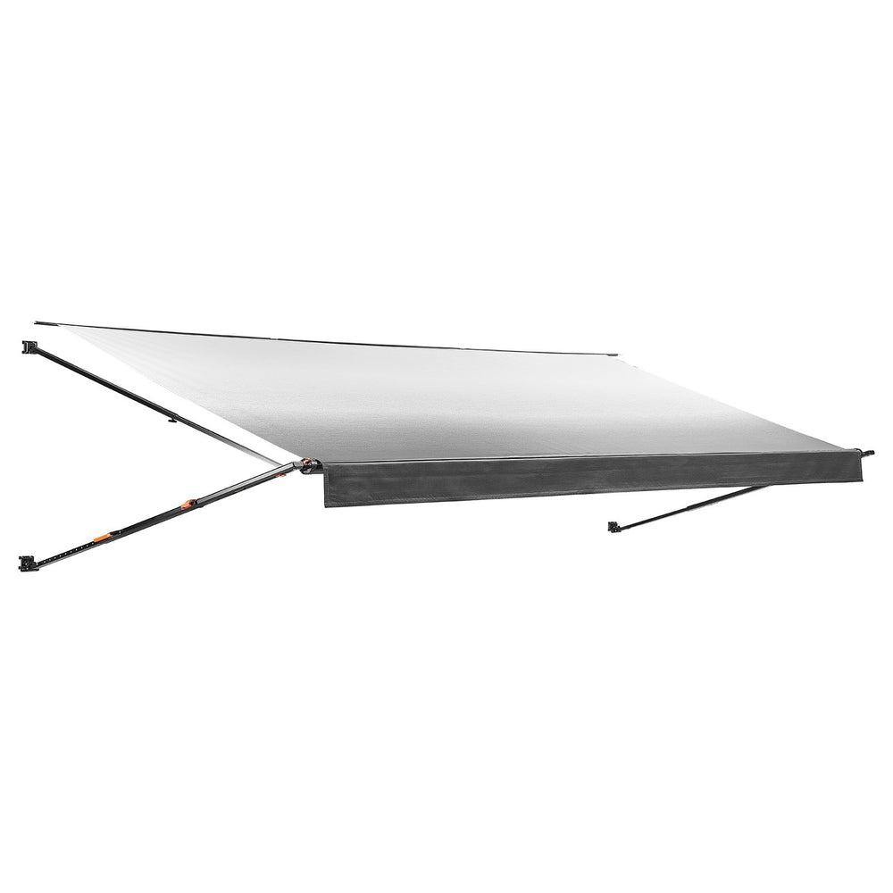 VEVOR Manual RV Awning Complete Kit, 20.12FT Retractable RV Awning with Aluminum Alloy Frame & Waterproof PVC Fabric, Outdoor Camping Trailer Awnings Fit Most RVs (20FT Type, Gradient Black)