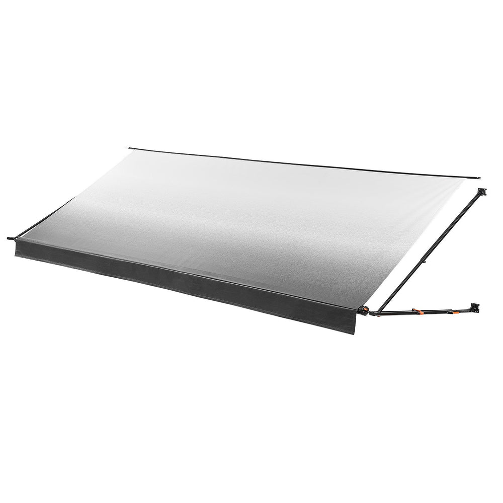 VEVOR Manual RV Awning Complete Kit, 20.12FT Retractable RV Awning with Aluminum Alloy Frame & Waterproof PVC Fabric, Outdoor Camping Trailer Awnings Fit Most RVs (20FT Type, Gradient Black)