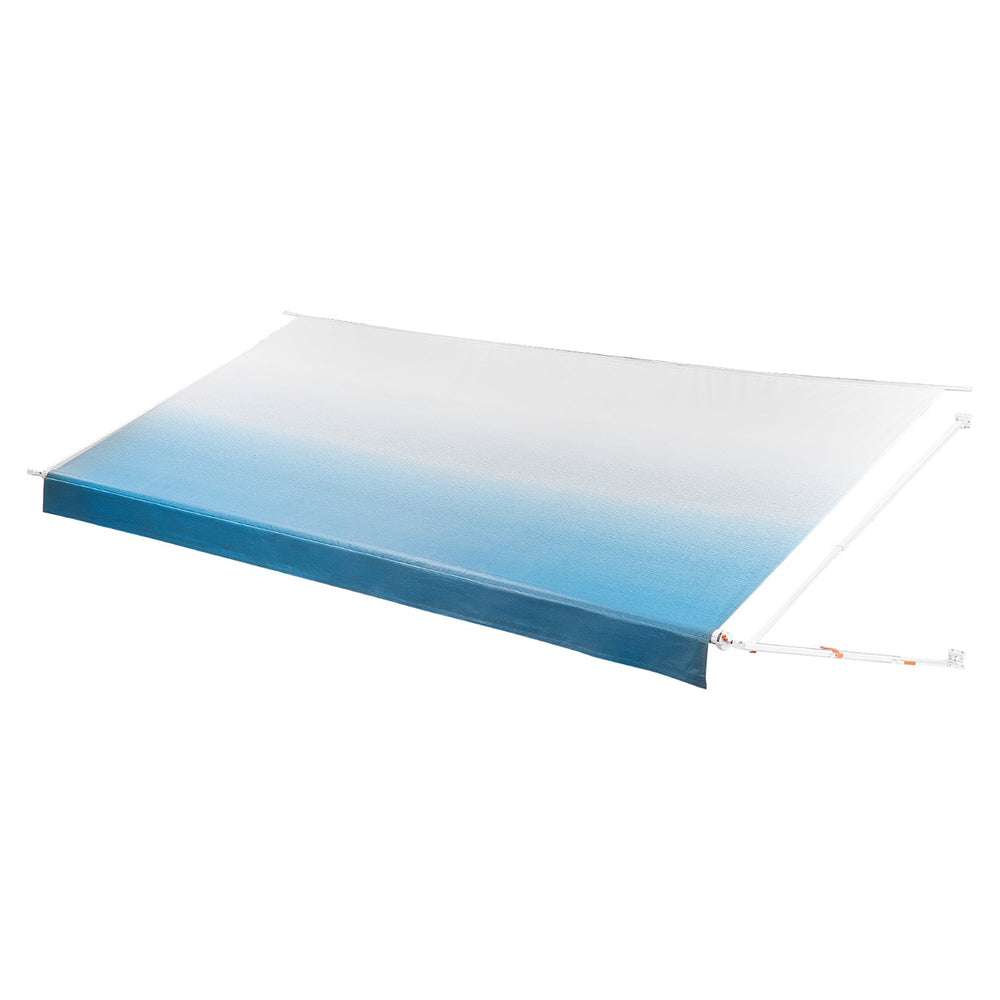 VEVOR Manual RV Awning Complete Kit, 20.12FT Retractable RV Awning with Aluminum Alloy Frame & Waterproof PVC Fabric, Outdoor Camping Trailer Awnings Fit Most RVs (20FT Type, Gradient Blue)