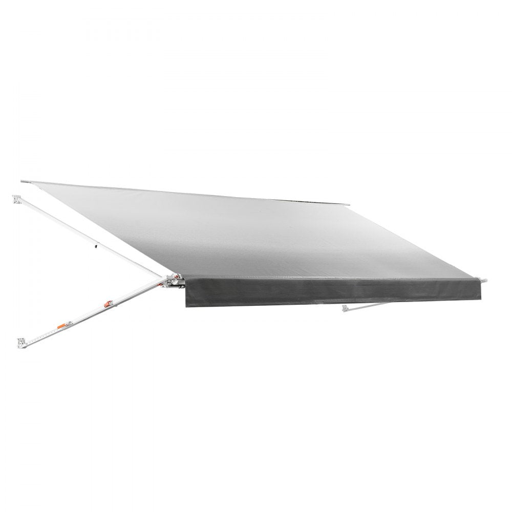 VEVOR Manual RV Awning Complete Kit & Sunshade Screen, 18.12FT Retractable RV Awning with Aluminum Alloy Frame & Waterproof Fabric, Outdoor Camping Trailer Awnings Fit Most RVs (18FT Type)