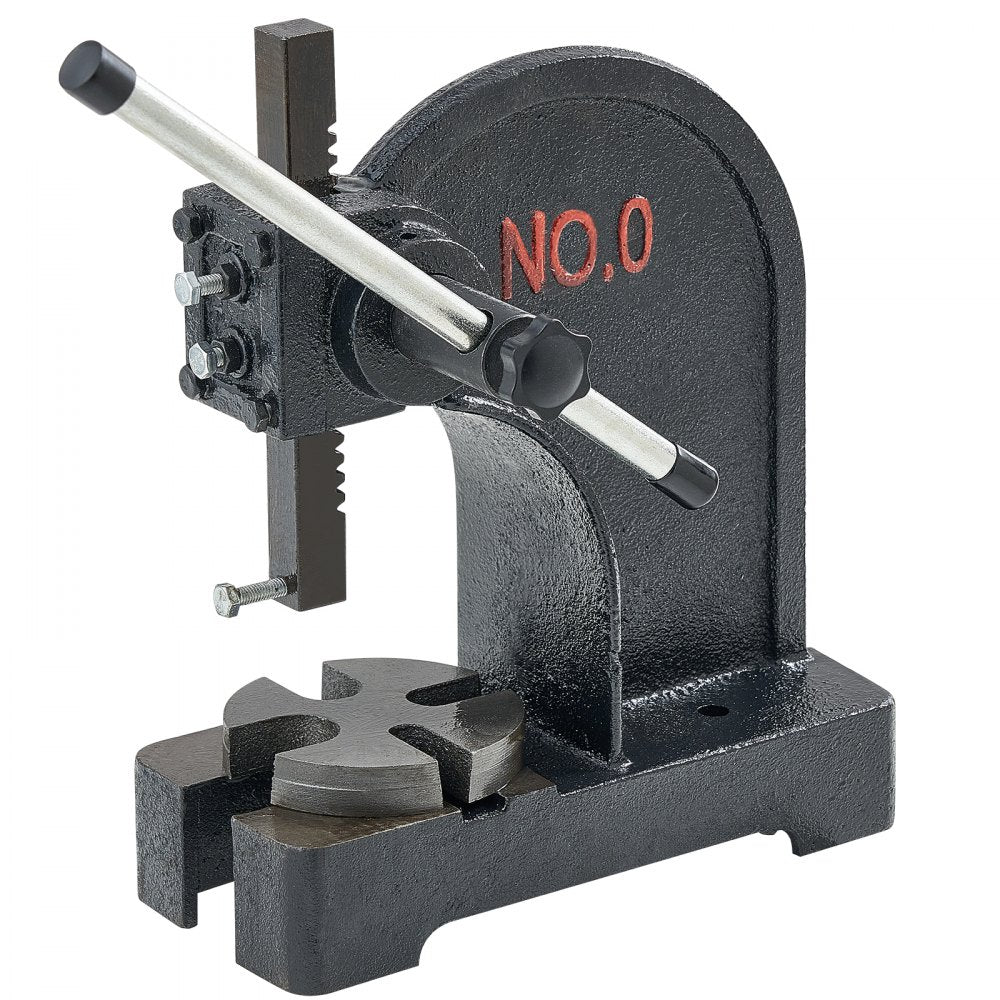 VEVOR Arbor Press, 0.5 Ton Manual Arbor Press, 4.6" Maximum Height, Cast Iron Heavy-duty Manual Desktop Arbor Press, Precision Hand Press for Stamping, Bending, Stretching, Forming
