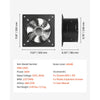 VEVOR 10 Inch Exhaust Fan, 988 CFM High Velocity Wall Mount Vent Fan with On/Off Control, Low Consumption, Portable Ventilation Extractor for Attic,Garage,Basement,Workshop,Kitchen, Chicken Coop,Black