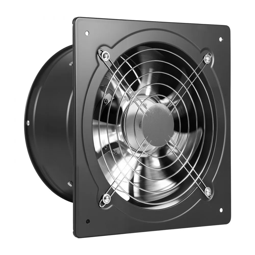 VEVOR 10 Inch Exhaust Fan, 988 CFM High Velocity Wall Mount Vent Fan with On/Off Control, Low Consumption, Portable Ventilation Extractor for Attic,Garage,Basement,Workshop,Kitchen, Chicken Coop,Black