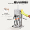VEVOR Manual Sausage Stuffer, 5LBS/3L Capacity, Two Speed 304 Stainless Steel Vertical Sausage Stuffer, Sausage Filling Machine with 4 Stuffing Tubes, Suction Base for Household or Commercial Use