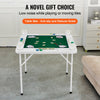VEVOR Mahjong Table, 4 Player Folding Domino Table with Wear-Resistant Green Tabletop, Portable Square Card Table with 4 Cup Holders & 4 Chip Trays for Mahjong Poker Puzzles, 35.4 x 35.4-inch