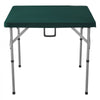 VEVOR Mahjong Table, Fold-in-Half 4 Player Card Table with Wear-Resistant Green Tabletop, Portable Bi-Folding Square Domino Table with Carrying Handle for Outdoor Camping Picnic Party, 34 x 34-inch