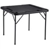 VEVOR Mahjong Table, Square 4 Player Folding Card Table with 4 Cup Holders & 4 Chip Trays, Portable Domino Game Table with 1 Set of Dominoes for Mahjong Poke Puzzles, 35.4 x 35.4-inch, Black