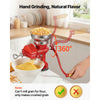 VEVOR Manual Grain Mill with Low Hopper, Hand-Crank Corn Grinder, Heavy Duty Cast Iron Wheat Grinding Mill with Stable Table Clamp & Dust Cover for Grains Spices Coffee Beans Nuts