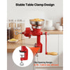 VEVOR Manual Grain Mill with Low Hopper, Hand-Crank Corn Grinder, Heavy Duty Cast Iron Wheat Grinding Mill with Stable Table Clamp & Dust Cover for Grains Spices Coffee Beans Nuts