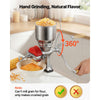 VEVOR Manual Grain Mill with High Hopper, Hand-Crank Corn Grinder, Heavy Duty Cast Iron Wheat Grinding Mill with Stable Table Clamp & Dust Cover for Grains Spices Coffee Beans Nuts