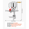 VEVOR Manual Grain Mill with High Hopper, Hand-Crank Corn Grinder, Heavy Duty Cast Iron Wheat Grinding Mill with Stable Table Clamp & Dust Cover for Grains Spices Coffee Beans Nuts