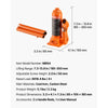 VEVOR Hydraulic Bottle Jack, 4 Ton (8818.4 lbs) Capacity, 7.3-13.8 Inch Lifting Range, Heavy Duty Welded Bottle Jack for Car, SUV, Pickup, Auto Repair, House Lift and Agricultural Equipment, Orange
