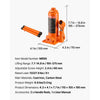 VEVOR Hydraulic Bottle Jack, 6 Ton (13227.6 lbs) Capacity, 7.7-14.8 Inch Lifting Range, Heavy Duty Welded Bottle Jack for Car, SUV, Pickup, Auto Repair, House Lift and Agricultural Equipment, Orange
