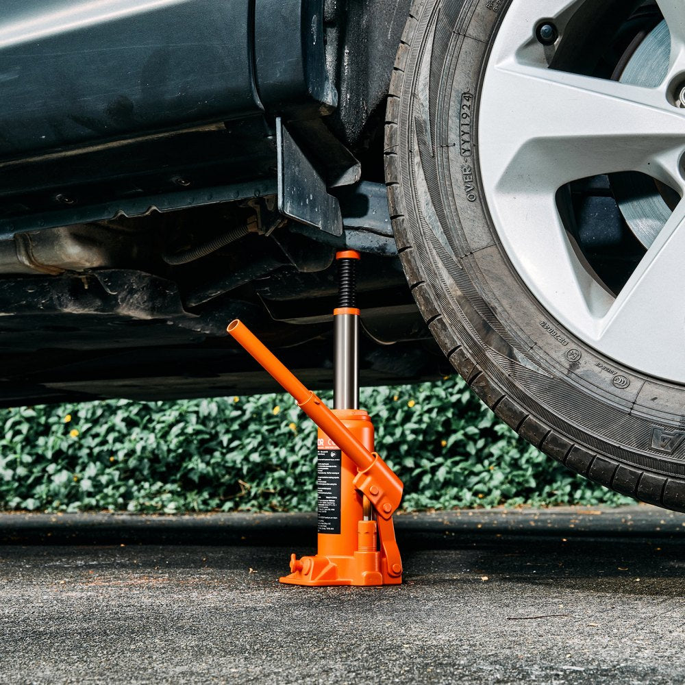 VEVOR Hydraulic Bottle Jack, 6 Ton (13227.6 lbs) Capacity, 7.7-14.8 Inch Lifting Range, Heavy Duty Welded Bottle Jack for Car, SUV, Pickup, Auto Repair, House Lift and Agricultural Equipment, Orange