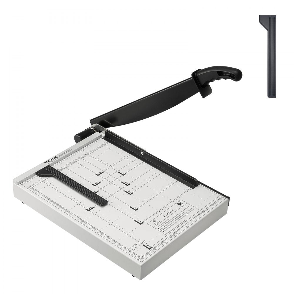VEVOR Paper Cutter, Guillotine Trimmer, 15" Cut Length, 16 Sheets Capacity, Heavy Duty Guillotine Paper Cutter with Guard Rail/Blade Lock for Cardstock/Cardboard, Paper Trimmer for Home Office School