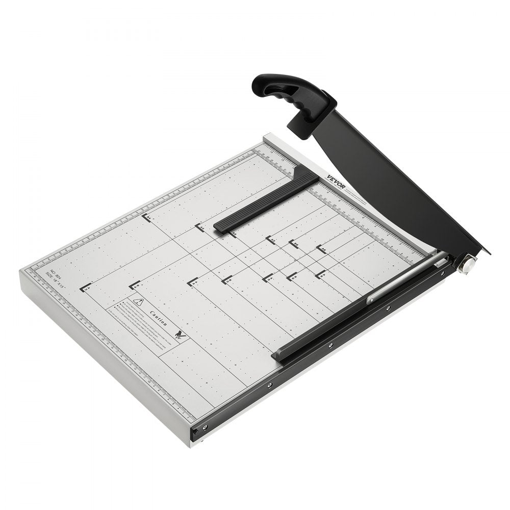 VEVOR Paper Cutter, Guillotine Trimmer, 18" Cut Length, 15 Sheets Capacity, Heavy Duty Guillotine Paper Cutter with Guard Rail/Blade Lock for Cardstock/Cardboard, Paper Trimmer for Home Office School