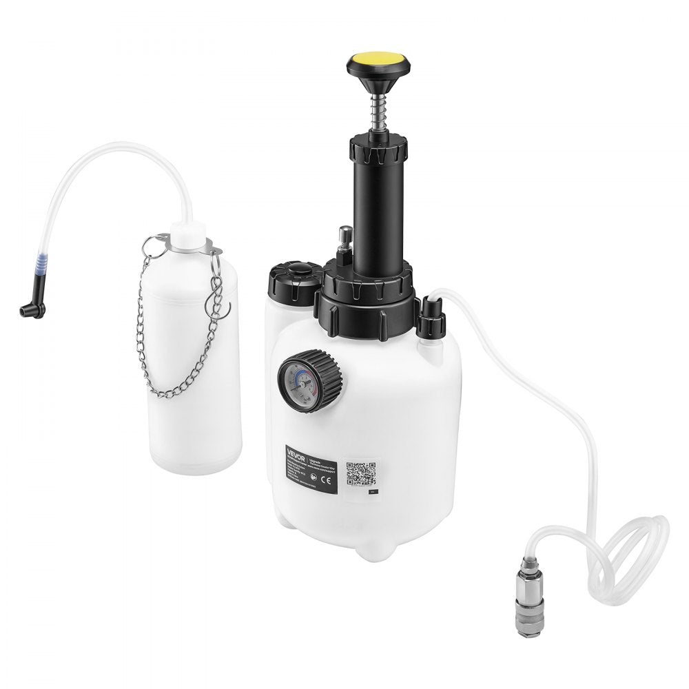 VEVOR Brake Bleeder Kit, 3L Manual Brake Fluid Bleeding Kit with 1L Waste Bottle & 4 Master Cylinder Adapters, One-Person Professional Brake Fluid Pressure Bleeder for Most Vehicles
