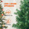 VEVOR Christmas Tree, 7.5ft Prelit Artificial Xmas Tree, Full Holiday Decor Tree with 550 Multi-Color LED Lights, 1346 Branch Tips, Metal Base for Home Party Office Decoration Tested to UL Standards