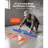 VEVOR Concrete Screed 48 in Length Manual Screed Board Aluminum Alloy Blue, Built-in Bubble Level, Powder-coated Finish, Lightweight Paver Leveling Tool for Patio, Sidewalk, Garage Floor Finishing