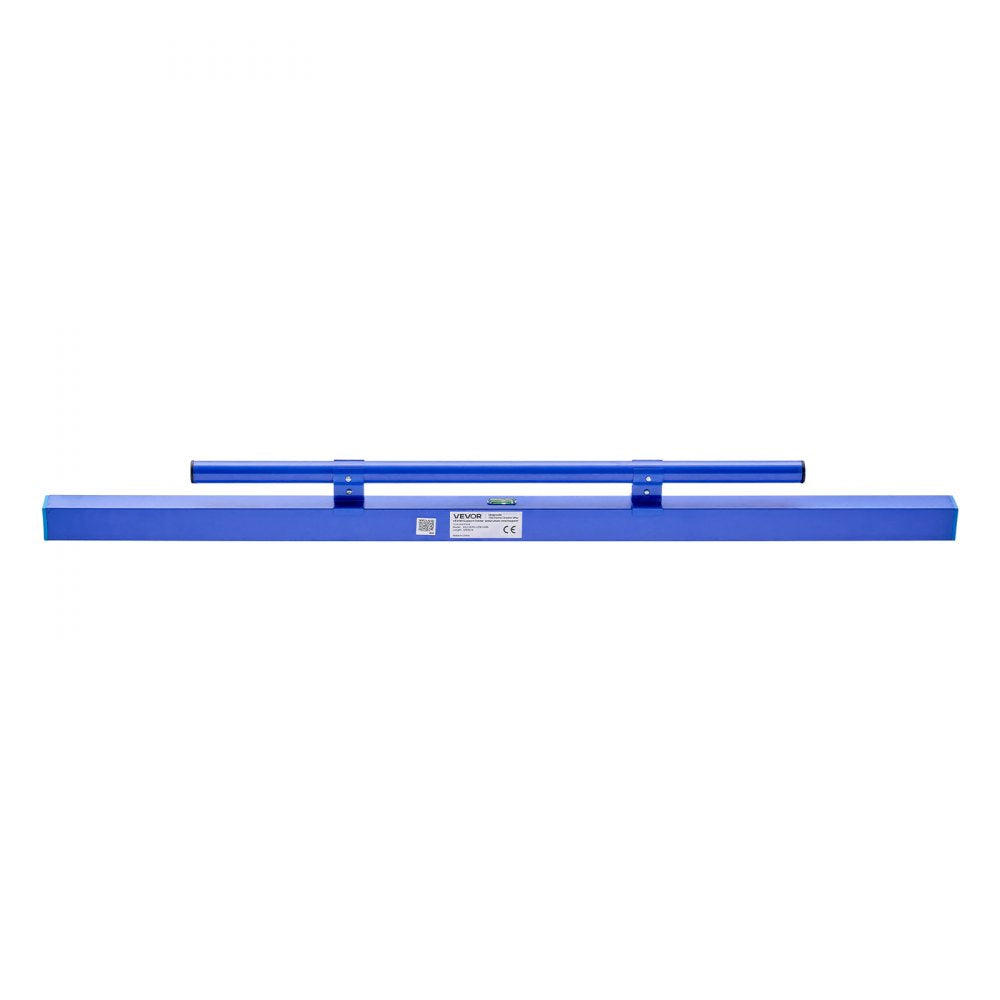 VEVOR Concrete Screed 48 in Length Manual Screed Board Aluminum Alloy Blue, Built-in Bubble Level, Powder-coated Finish, Lightweight Paver Leveling Tool for Patio, Sidewalk, Garage Floor Finishing