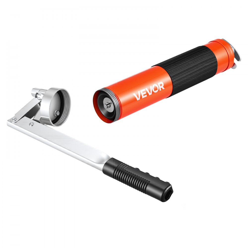 VEVOR Grease Gun, 10000 PSI High Pressure, Heavy Duty Pistol Grip Grease Gun Kit with 14 oz Capacity, Includes 18-Inch Flex Hose, 1 Extension Rigid Pipe and 1 Sharp Type Nozzle for Automotive, Marine