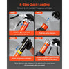 VEVOR Grease Gun, 8000 PSI High Pressure, Heavy Duty Pistol Grip Grease Gun Kit with 14 oz Capacity, Includes 18-Inch Flex Hose, 1 Extension Rigid Pipe and 1 Sharp Type Nozzle for Automotive, Marine