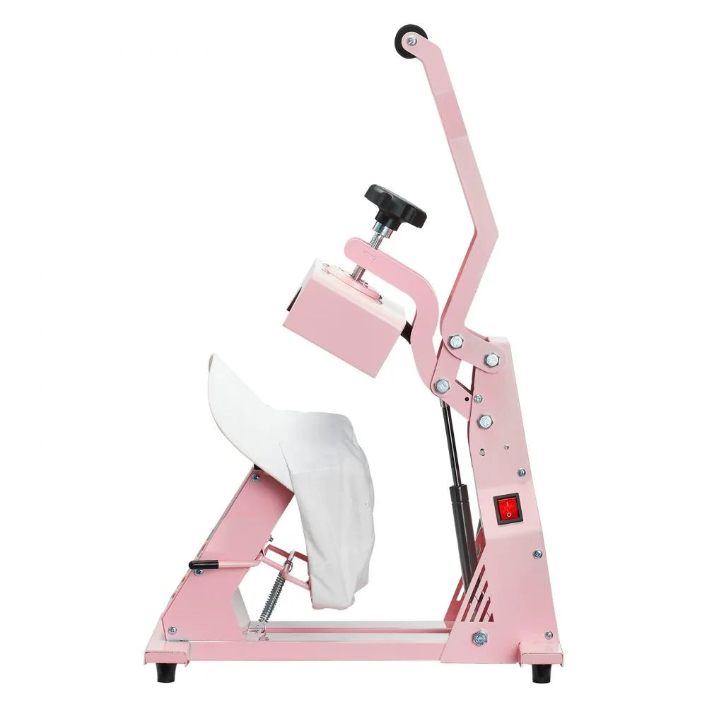 VEVOR Hat Heat Press Machine, with 2pcs Interchangeable Platens, Precise Temperature and Time Control, Hat Press for HTV Iron On and Sublimation Projects, for Caps, Headbands, Cuffs, Face Masks, Pink