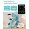 VEVOR Hat Heat Press Machine, with 2pcs Interchangeable Platens, Precise Temperature and Time Control, Hat Press for HTV Iron On and Sublimation Projects, for Caps, Headbands, Cuffs, Face Masks, Green