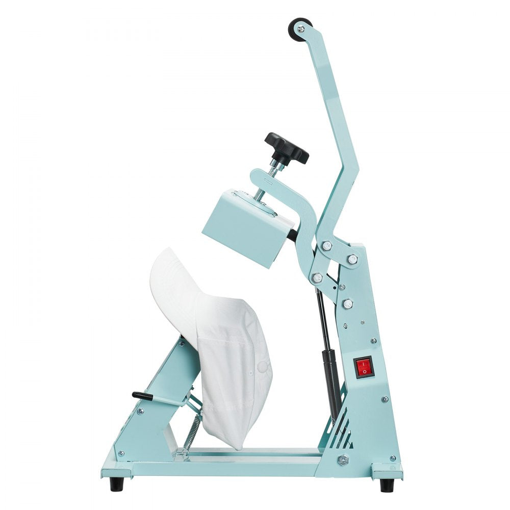 VEVOR Hat Heat Press Machine, with 4pcs Interchangeable Platens, Precise Temperature and Time Control, Hat Press for HTV Iron On and Sublimation Projects, for Caps, Headbands, Cuffs, Face Masks, Green