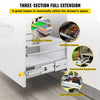 VEVOR Drawer Slides with Lock, 1 Pair 36 inch, Heavy-Duty Industrial Steel up to 500 lbs Capacity, 3-Fold Full Extension, Ball Bearing Lock-in & Lock-Out, Side Mount