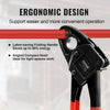 VEVOR PEX Pipe Crimping Tool, Angle Dual Head Combo PEX/PE-RT Crimper for 1/2" and 3/4" Copper Crimp Rings, 30 Copper Crimp Rings, PEX/PE-RT Tubing Cutter, Go/No-Go Gauge, Meets ASTM F1807 Standards