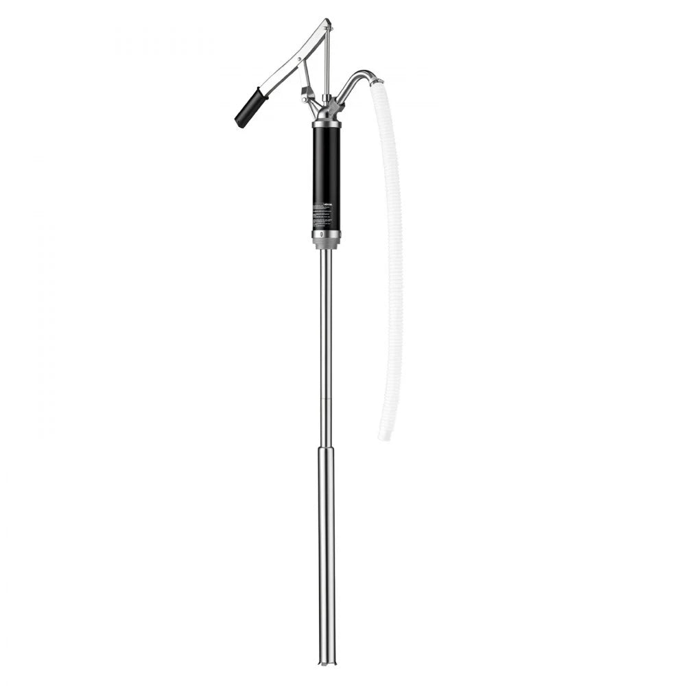 VEVOR Drum Pump 6.7 oz per Stroke Steel Hand Operated Transfer Barrel Pump, Fits 15 to 55 Gallon Drums & Barrels, Transfers Oil-Based Fluids, Diesel, Kerosene, Engine / Hydraulic / Lubricating Oil