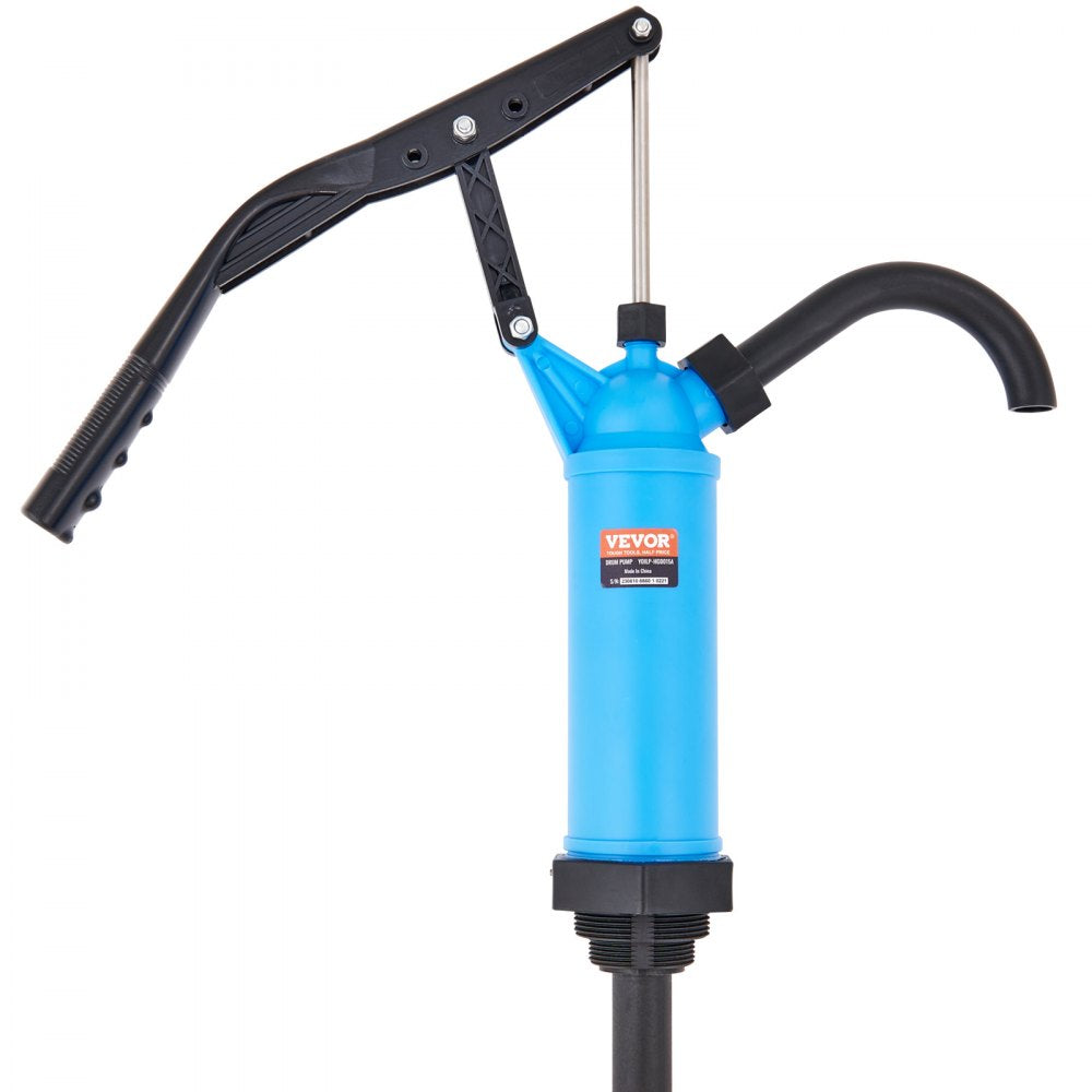 VEVOR Drum Pump, 9.5 oz. Per Stroke, Lever-Action Barrel Pump, Fits 5-55 Gallon Drums with 3-Section Suction Tube Assembly & Hose, Hand Operated, Designed to Transfer Water, Alcohol, Corrosive Liquids