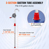 VEVOR Drum Pump, 6 GPM Flow, Rotary Barrel Pump Hand Crank, Fits 5 to 55 Gallon Drums with 3-Section Suction Tube Assembly and Hose, Designed to Transfer Fuel, Oil, Diesel, Kerosene, Aluminum Alloy