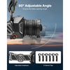 VEVOR Headlamp, Bright LED Rechargeable Headlight, Lightweight Head Flashlight with 16 Lighting Modes, Adjustable Headband & 90° Angle, Zoomable Head Lamp for Camping, Running, Hiking, Fishing