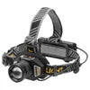 VEVOR Headlamp, Bright LED Rechargeable Headlight, Lightweight Head Flashlight with 16 Lighting Modes, Adjustable Headband & 90° Angle, Zoomable Head Lamp for Camping, Running, Hiking, Fishing