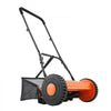 VEVOR Push Reel Lawn Mower 14 inch, 5 Blades Manual Push Mower No Motor, 0.6-1.75 in Adjustable Cutting Height, Walk-Behind Lawn Mowers with Grass Catcher Bag for Green Lawns, Driveways, Courtyards
