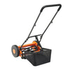 VEVOR Push Reel Lawn Mower 16 inch, 5 Blades Manual Push Mower No Motor, 0.6-1.75 in Adjustable Cutting Height, Walk-Behind Lawn Mowers with Grass Catcher Bag for Green Lawns, Driveways, Courtyards