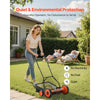 VEVOR Push Reel Lawn Mower 18 inch, 5 Blades Manual Push Mower No Motor, 1.37-2.44 in Adjustable Cutting Height, Walk-Behind Lawn Mowers with Grass Catcher Bag for Green Lawns, Driveways, Courtyards