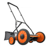 VEVOR Push Reel Lawn Mower 18 inch, 5 Blades Manual Push Mower No Motor, 1.37-2.44 in Adjustable Cutting Height, Walk-Behind Lawn Mowers with Grass Catcher Bag for Green Lawns, Driveways, Courtyards