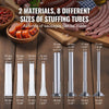 VEVOR Manual Sausage Stuffer, 2.5 L / 6 LBS Horizontal Sausage Machine with U-type Clamp, Made of Food-Grade Stainless Steel, Includes 8 Stuffing Tubes, for Home Kitchen Restaurant Commercial
