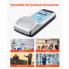 VEVOR Shoe Cover Dispenser, Automatic Shoe Film Machine with 1 Roll (600 Pcs) of Non-Slip Disposable Sole Membrane, Fits Size Up to US 11, for Home, Office, Lab, Factory, Hospital, Indoor Use, Silver