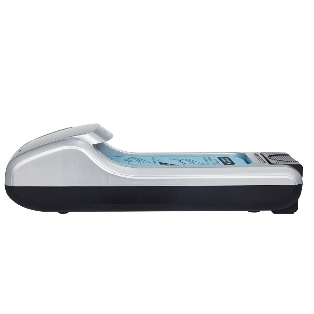 VEVOR Shoe Cover Dispenser, Automatic Shoe Film Machine with 1 Roll (600 Pcs) of Non-Slip Disposable Sole Membrane, Fits Size Up to US 11, for Home, Office, Lab, Factory, Hospital, Indoor Use, Silver