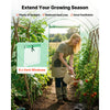 VEVOR Walk-in Tunnel Greenhouse, 10 x 7 x 7 ft Hoop House Greenhouse Tunnel, Plant Hot House with 4 Nozzles, 26.25 ft Hose, Steel Frame, PE Cover, Roll-up Zipper Door and 6 Windows for Outdoors, Green