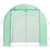 VEVOR Walk-in Tunnel Greenhouse, 10 x 7 x 7 ft Hoop House Greenhouse Tunnel, Plant Hot House with 4 Nozzles, 26.25 ft Hose, Steel Frame, PE Cover, Roll-up Zipper Door and 6 Windows for Outdoors, Green