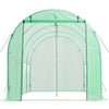 VEVOR Walk-in Tunnel Greenhouse, 15 x 7 x 7 ft Hoop House Greenhouse Tunnel with Watering System, Plant Hot House with Steel Frame, PE Cover, Roll-Up Zipper Door and 8 Windows for Outdoors, Green