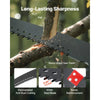 VEVOR Manual Pole Saw, 3.87-27 ft Extendable Pole Tree Pruner, Sharp 65Mn Steel Blade, Lightweight Fiberglass Handle Pole, Double-Hook Saw for High Branch Trimming, Pruning Tool for Palms, Shrubs
